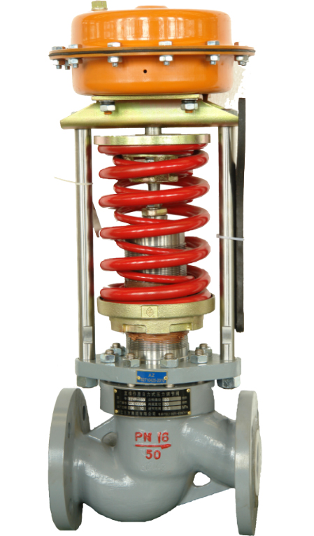 Self actuated pressure control valve