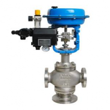 Pneumatic 3 way diverting regulating valve