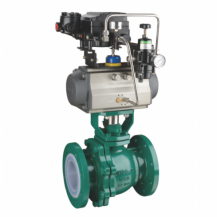 Pneumatic PTFE PFA lined ball valve