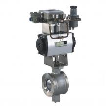 Pneumatic V Port Segmented Ball Valve