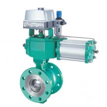 Pneumatic segmented ball valve