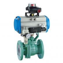 PTFE PFA Lined Pneumatic ball valve