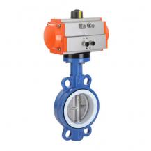 Pneumatic PTFE seat butterfly control valve