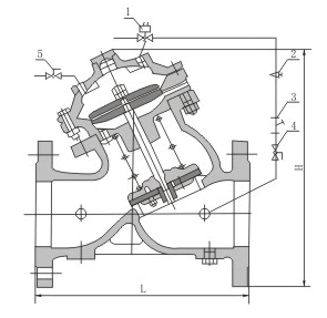 DY600X Remote electric water control valve structure