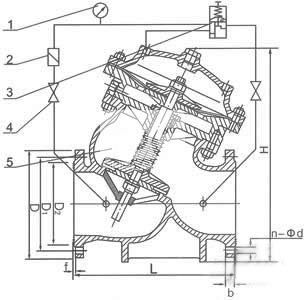 DY500X pressure reducing sustaining control valve structure