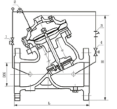 DY200X adjustable pressure reducing control valve structure