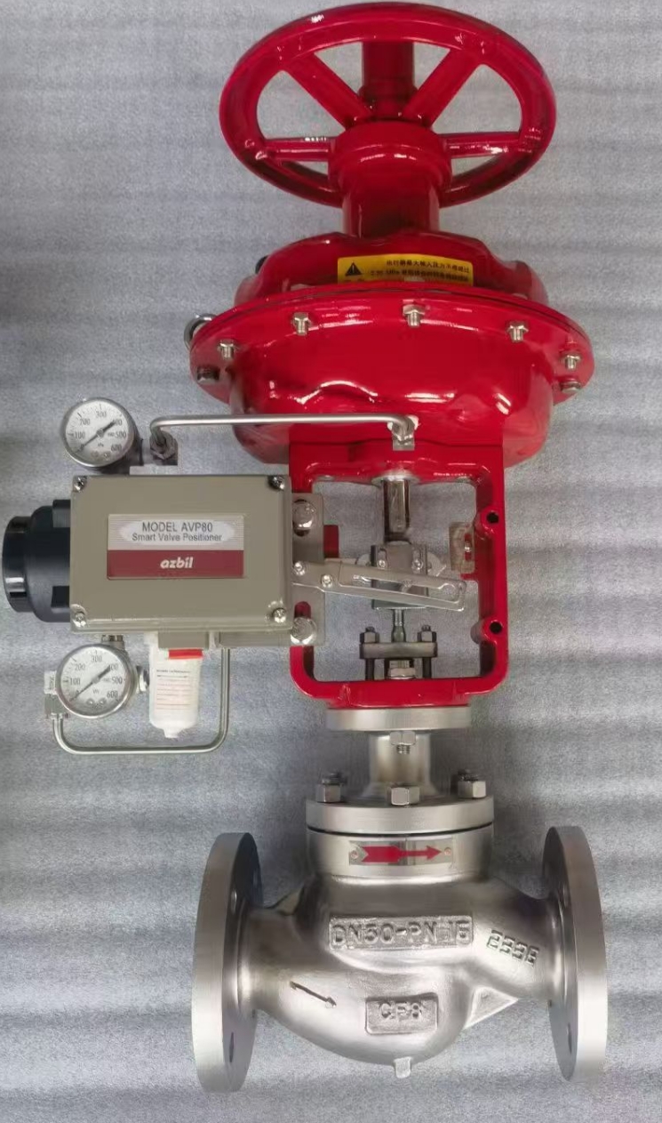 Pneumatic single seat control valve Structure